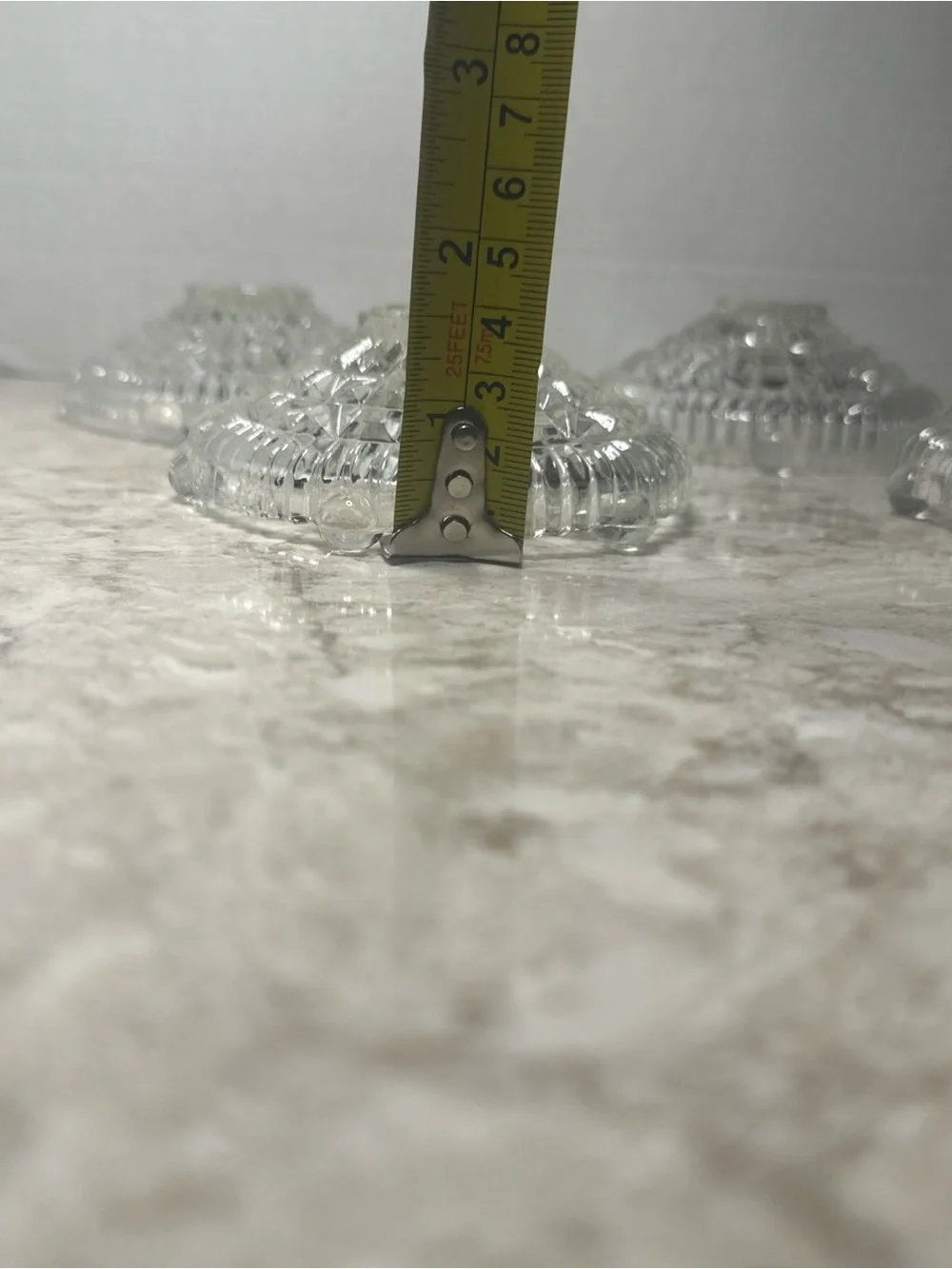 Clear Pressed Glass Candle Holder